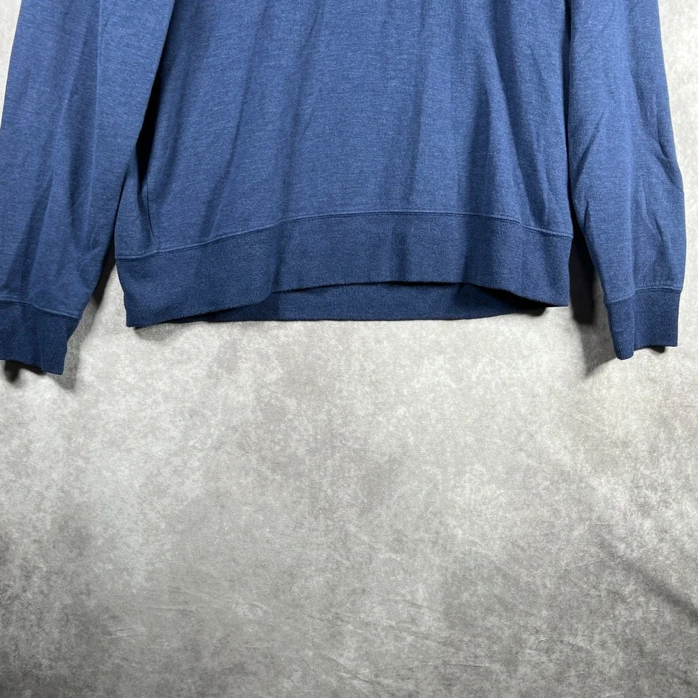 Polo Ralph Lauren Luxury Jersey Shawl‎ Pullover Sweater Mens L Blue Knit Preppy